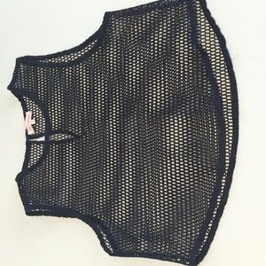 Adorable cropped mesh vest